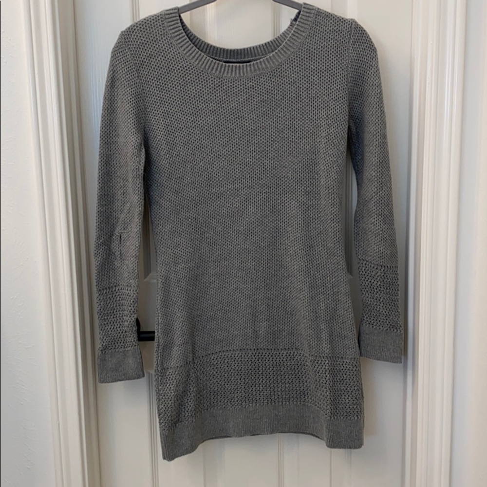 Long gray sweater